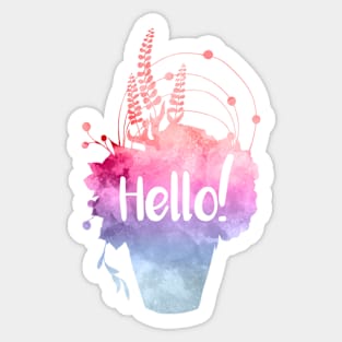 Flowers Bouquet | Pink Purple Gradient Sticker